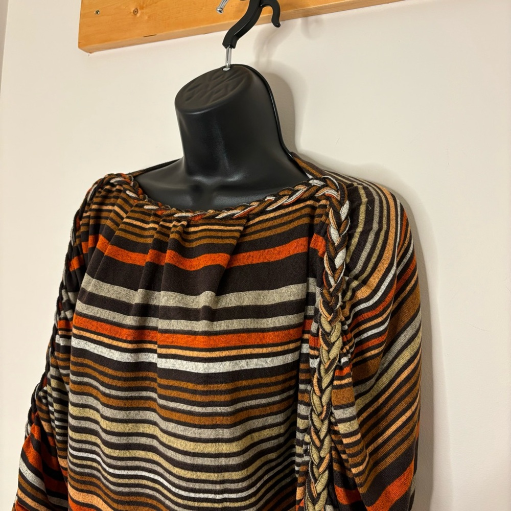 #133 ME TOO 100% Wool Striped Top